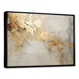 Beige And Gold Marble Lightning VI - Abstract Canvas Wall Art