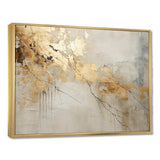 Beige And Gold Marble Lightning VI - Abstract Canvas Wall Art