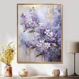 Purple And Gold Pastel Lilac Dreams I - Floral Canvas Wall Art