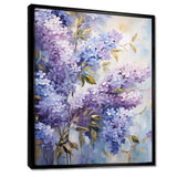 Purple And Blue Lilac Bush In Bloom - Floral Canvas Wall Art