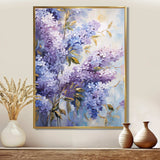 Purple And Blue Lilac Bush In Bloom - Floral Canvas Wall Art