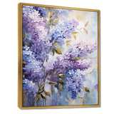 Purple And Blue Lilac Bush In Bloom - Floral Canvas Wall Art