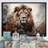 Elemental Lion Harmony - Lion Large Canvas Wall Art