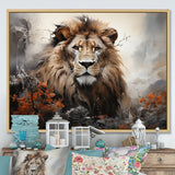 Elemental Lion Harmony - Lion Large Canvas Wall Art