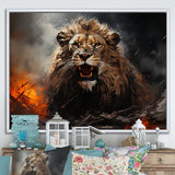 Feral Passion Roar Lion - Brown Lion Wall Art