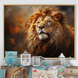 Shimmering Golden Lion Reflections - Lion Home Decor Art