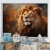 Shimmering Golden Lion Reflections - Lion Home Decor Art