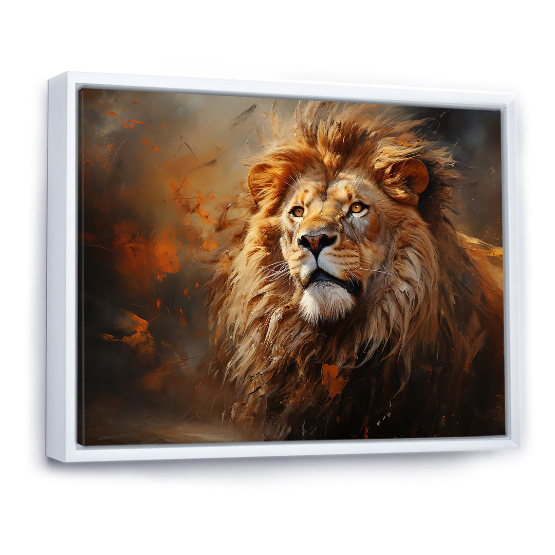Shimmering Golden Lion Reflections - Lion Home Decor Art