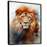 Intense Lions Gaze Realism - Lion Bedroom Wall Art
