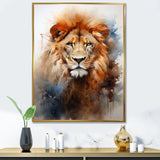 Intense Lions Gaze Realism - Lion Bedroom Wall Art