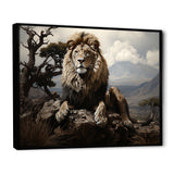 Golden Lions Vigilance Grace - Lion Canvas Wall Art
