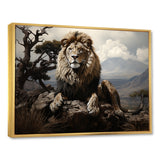 Golden Lions Vigilance Grace - Lion Canvas Wall Art
