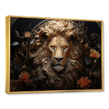 Radiant Luminous Bronze Lion - Lion Wall Art Prints