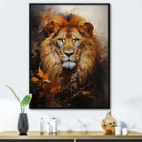 Mighty Monarchs Lion Portrait - Lion Living Room Wall Art