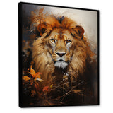 Mighty Monarchs Lion Portrait - Lion Living Room Wall Art