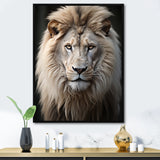 Lions Monochrome Photography - Lion Canvas Wall Art