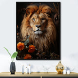 Lions Regal Portraiture - Brown Lion Wall Art