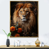 Lions Regal Portraiture - Brown Lion Wall Art