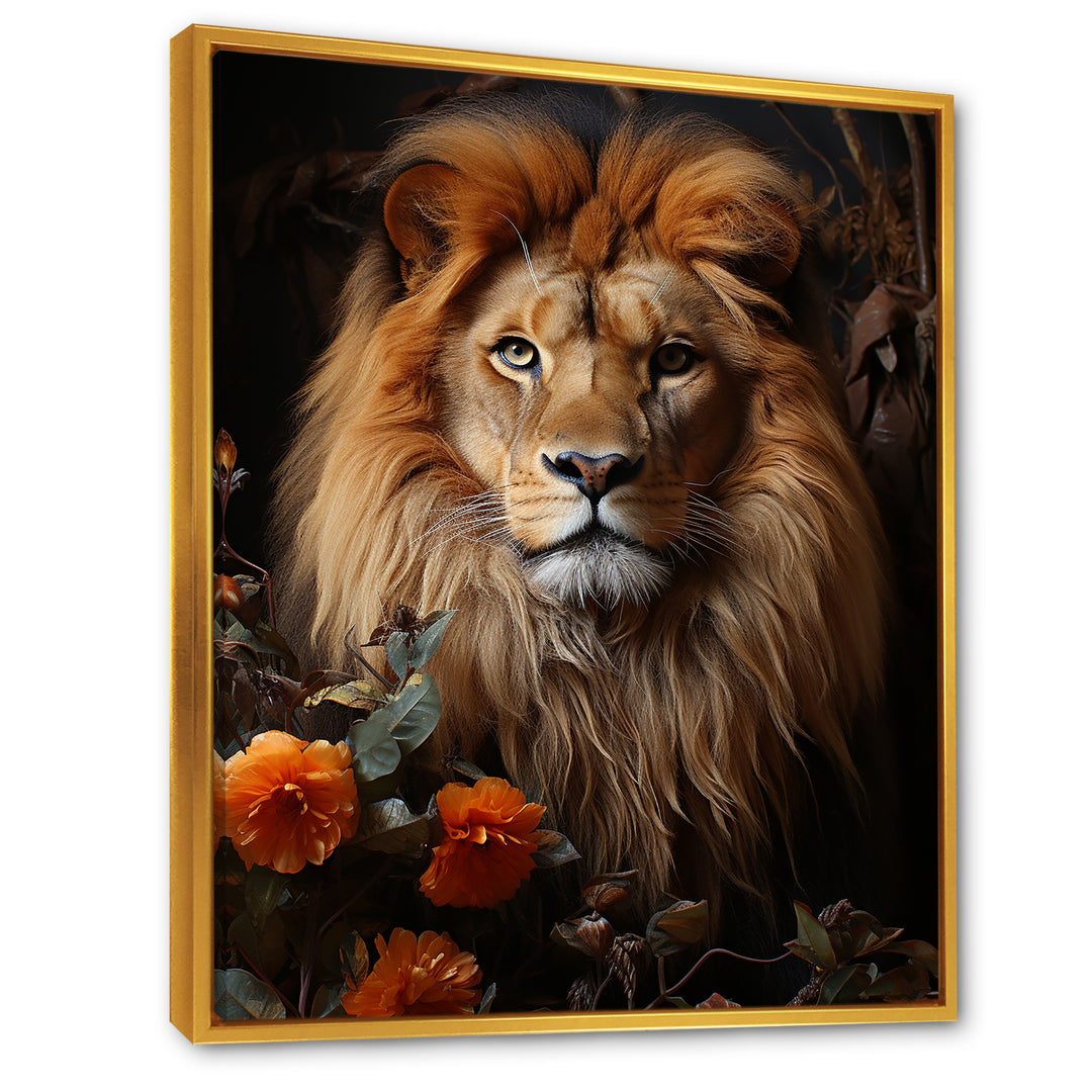 Lions Regal Portraiture - Brown Lion Wall Art