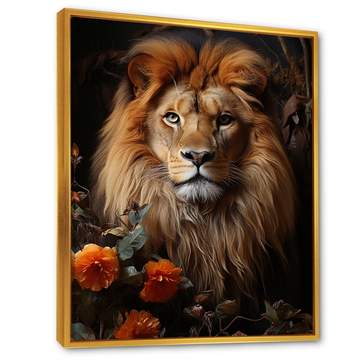 Lions Regal Portraiture - Brown Lion Wall Art