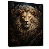 Regal Elegant Ruler Lion - Lion Large Canvas Wall Art