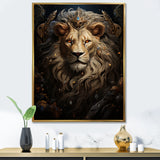 Regal Elegant Ruler Lion - Lion Large Canvas Wall Art