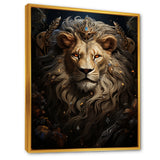 Regal Elegant Ruler Lion - Lion Large Canvas Wall Art