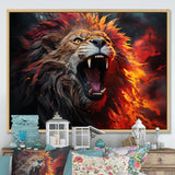 Lions Roaring Echoes - Lion Living Room Wall Art
