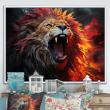 Lions Roaring Echoes - Lion Living Room Wall Art