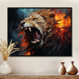 Lions Roaring Echoes I - Animals Canvas Wall Art