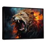 Lions Roaring Echoes I - Animals Canvas Wall Art