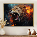 Lions Roaring Echoes I - Animals Canvas Wall Art