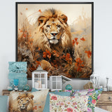 Lion Savannah Dreams - Lion Canvas Wall Art