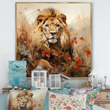 Lion Savannah Dreams - Lion Canvas Wall Art