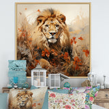 Lion Savannah Dreams - Lion Canvas Wall Art