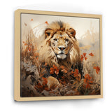 Lion Savannah Dreams - Lion Canvas Wall Art