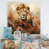 Lion Savannah Dreams - Lion Canvas Wall Art