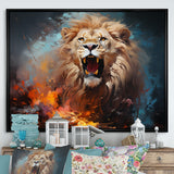 Lions Untamed Energy - Brown Lion Wall Art