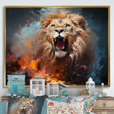 Lions Untamed Energy - Brown Lion Wall Art