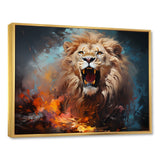 Lions Untamed Energy - Brown Lion Wall Art