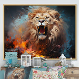 Lions Untamed Energy - Brown Lion Wall Art