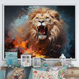 Lions Untamed Energy - Brown Lion Wall Art