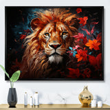 Lion Vivid Majesty - Lion Living Room Wall Art