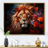 Lion Vivid Majesty - Lion Living Room Wall Art