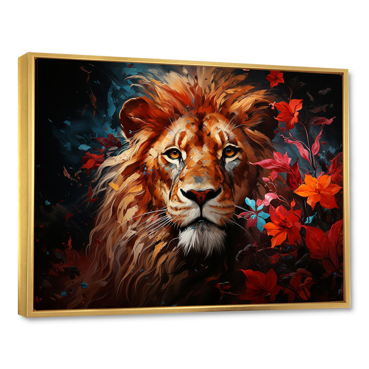 Lion Vivid Majesty - Lion Living Room Wall Art