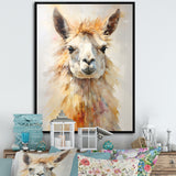 Furry Llama Portrait - Llama Wall Art Prints