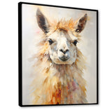 Furry Llama Portrait - Llama Wall Art Prints