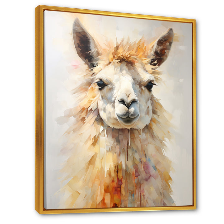 Furry Llama Portrait - Llama Wall Art Prints