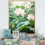 Lotus Minimalism Dream I - Floral Canvas Wall Art