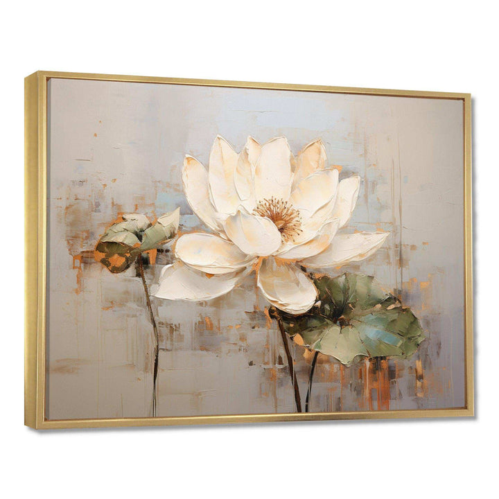 Vintage Lotus Connection II - Floral Canvas Wall Art